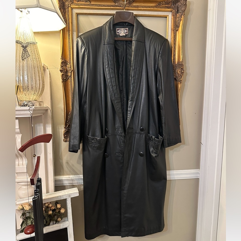 Vintage Leather Trench by Paris Sport Club